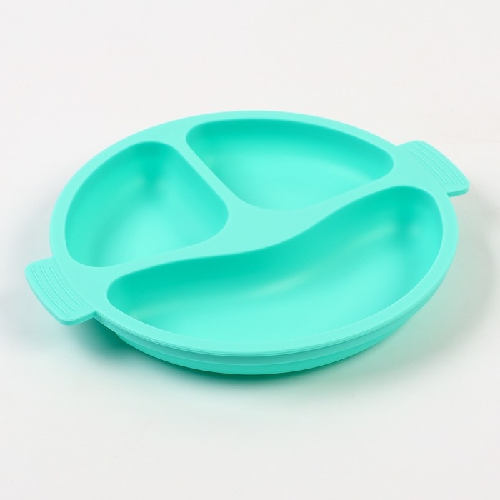 Набор для кормления: нагрудник, тарелка 2шт, стакан, приборы, Крошка Я, бирюзовый