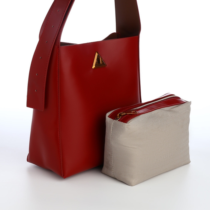 Сумка женская на винтовом замке TEXTURA, средний размер, цвет бордовый Сумка женская на винтовом замке TEXTURA, средний размер, цвет бордовый