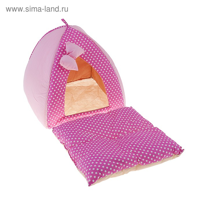Домик-вигвам Домик-вигвам "Нежность", 40 х 40 х 37 см, бязь, розовый