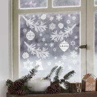 Наклейки новогодние на окна &laquo;Новогодние украшения&raquo;, многоразовые, 50 х 70 см, Новый год