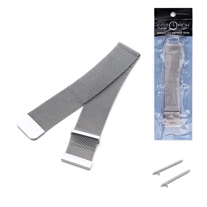 Ремешок для смарт-часов Ремешок для смарт-часов "Соломон", 22 мм, серебро