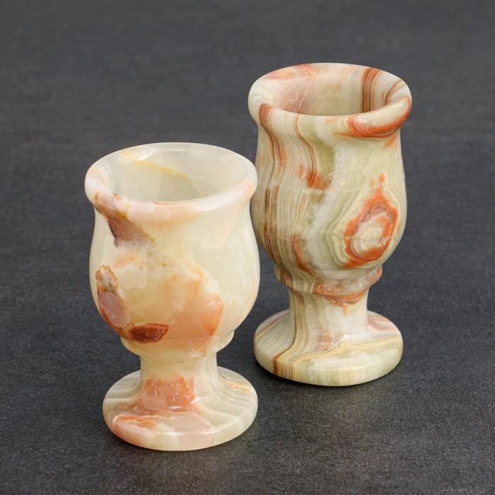 Набор рюмок &laquo;Грация&raquo;, 2 шт 3,5х7,5 см, оникс