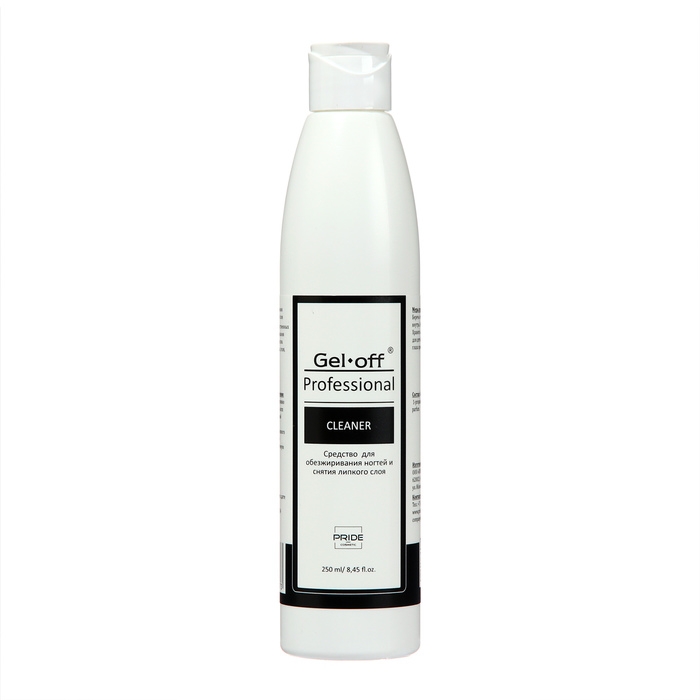Средство для обезжиривания ногтей и снятия липкого слоя Gel*off Cleaner Professional, 250 мл Средство для обезжиривания ногтей и снятия липкого слоя Gel*off Cleaner Professional, 250 мл