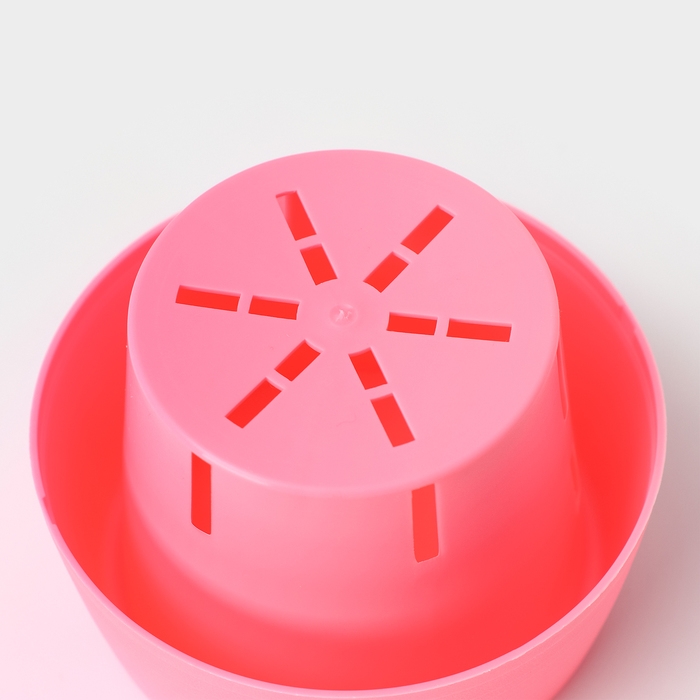 Горшок для цветов с поддоном &laquo;Япония&raquo;, 125 мл, d=8 см, h=6,5 см, цвет розовый