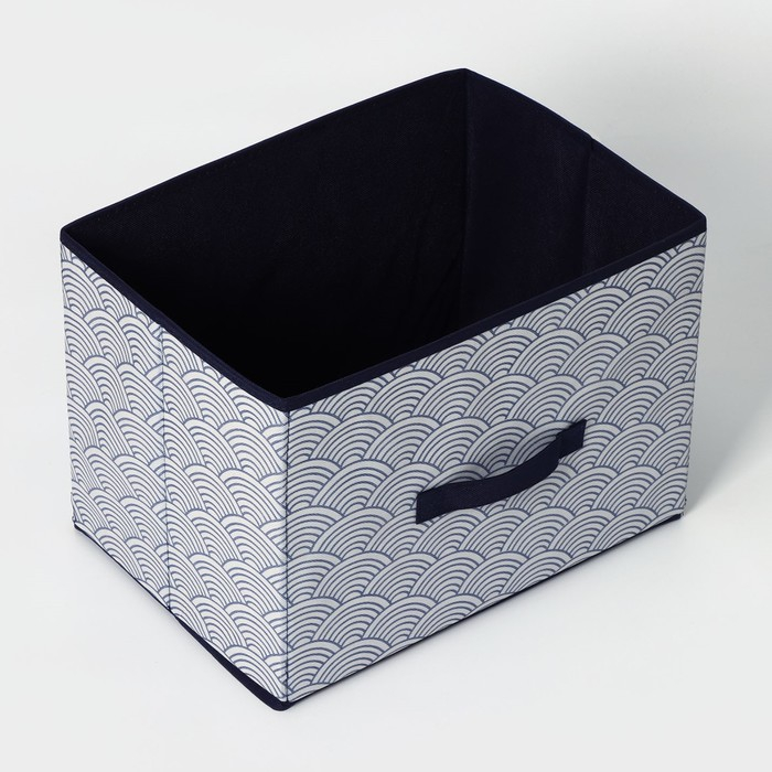 Короб стеллажный для хранения Доляна &laquo;Волна&raquo;, 37&times;27&times;27 см, цвет синий