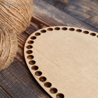 Заготовка для вязания "Овал", донышко фанера 3 мм, 25&times;15 см, d=9мм