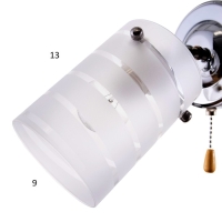 Бра 2017/1CR E27 60Вт хром 15х11х17 см Бра 2017/1CR E27 60Вт хром 15х11х17 см