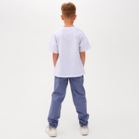 Брюки для мальчика MINAKU: Cotton collection цвет синий, рост 98