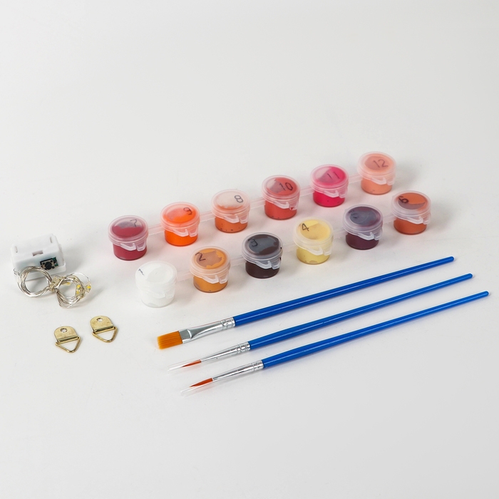 Картина по номерам с подрамником и гирляндой &laquo;Свидание&raquo;, 20 х 30 см