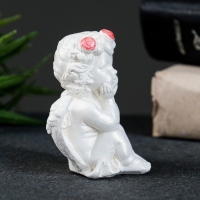 Фигура "Ангелочек положил личико на ручки" перламутр, 7х6х5см