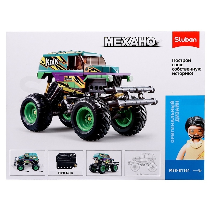 Конструктор внедорожник &laquo;Бигфут&raquo; Sluban Механо, инерционный, 252 детали, 6+