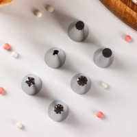 Набор насадок кондитерских Доляна, d=1 см, 6 шт, форма МИКС Набор насадок кондитерских Доляна, d=1 см, 6 шт, форма МИКС