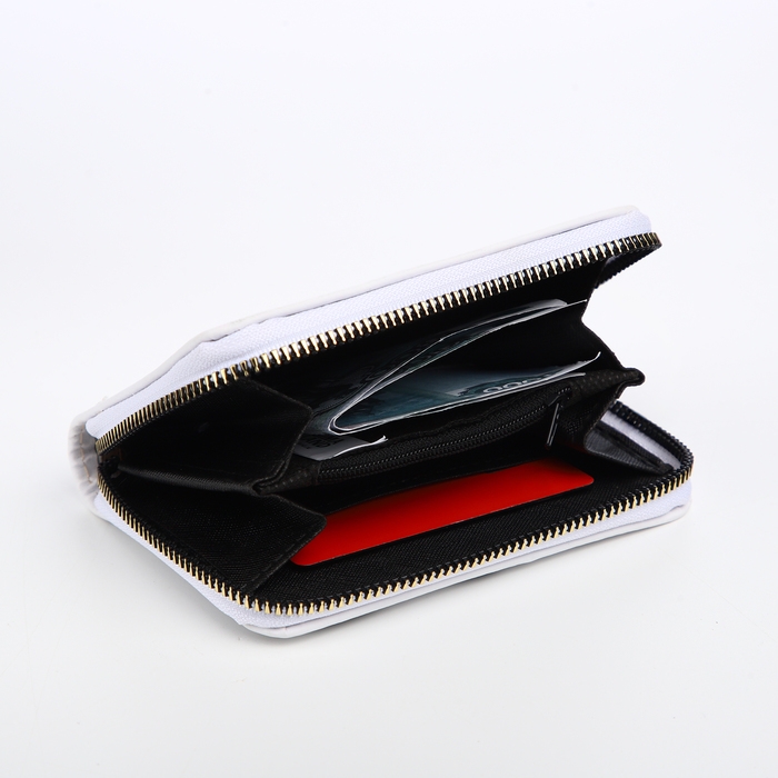 Кошелёк детский на молнии «Выбражулька», цвет белый/чёрный Кошелёк детский на молнии «Выбражулька», цвет белый/чёрный