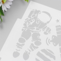 Трафарет пластик "Путешествие в космос" 21х29,7 см Трафарет пластик "Путешествие в космос" 21х29,7 см