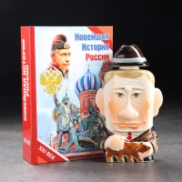 Штоф фарфоровый &laquo;Путин&raquo;, 0.35 л, в упаковке книге