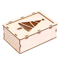 Заготовка для творчества «Шкатулка с выдвижной крышкой. Ёлочка» Заготовка для творчества «Шкатулка с выдвижной крышкой. Ёлочка»