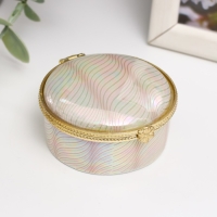 Шкатулка керамика круглая "Волна" 6,2х6,2х3,3 см Шкатулка керамика круглая "Волна" 6,2х6,2х3,3 см