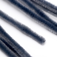 Проволока с ворсом для поделок и декора набор 50 шт., размер 1 шт. 30 &times; 0,6 см, цвет серый