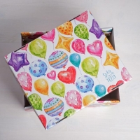 Коробка подарочная складная, упаковка, &laquo;Яркие шары&raquo;, 31 х 25,5 х 16 см