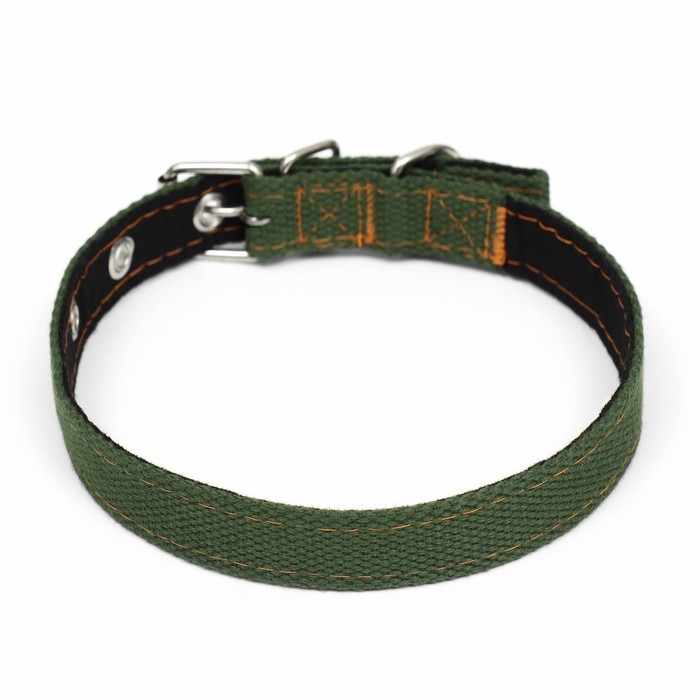 Ошейник брезентовый с подкладом, 52 х 2 см, хаки Ошейник брезентовый с подкладом, 52 х 2 см, хаки