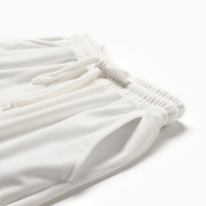 Костюм детский (свитшот, брюки) KAFTAN Plushy р.34 (122-128), белый