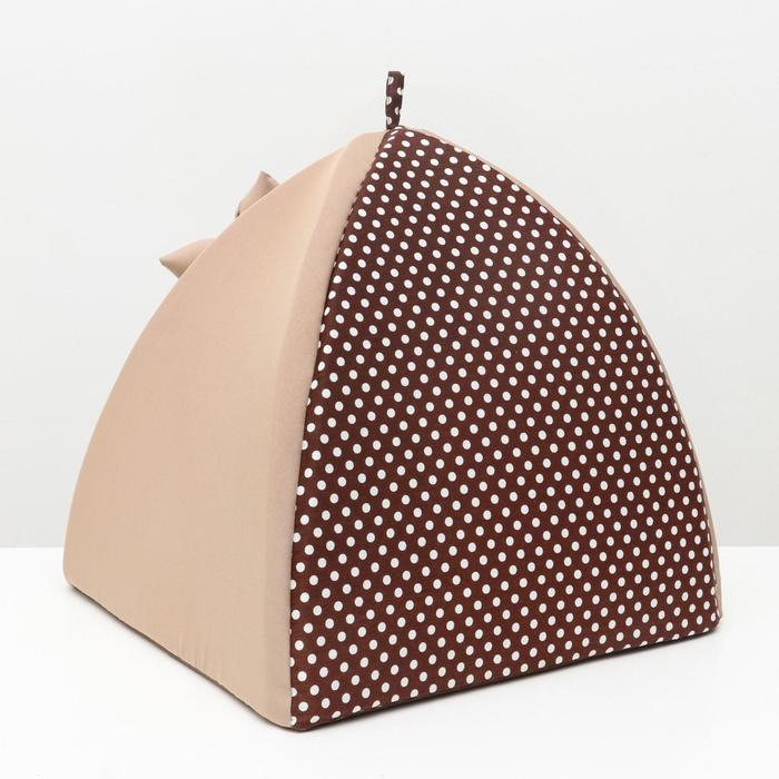 Домик-вигвам Домик-вигвам "Нежность", 40 х 40 х 37 см, бязь, коричневый