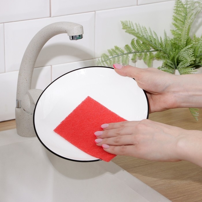 Набор губок - салфеток бытовых &laquo;Эффект&raquo;, 10 шт, 13&times;9 см, цвет МИКС