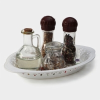 Поднос пластиковый &laquo;Вензель&raquo;, 30,5&times;21,5 см, рисунок МИКС