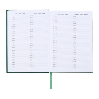 Ежедневник датированный 2024 года, А5, 176 листов, Attomex.Orion, обложка бумвинил, ляссе, блок 70 г/м2, зелёный