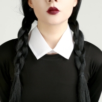 Карнавальный набор &laquo;Мрачная девчонка&raquo;, р. XS: парик, юбка, чулки, воротник