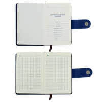 Ежедневник недатированный А6, 120 листов в клетку, тонированный срез, с хлястиком, обложка ПВХ, МИКС Ежедневник недатированный А6, 120 листов в клетку, тонированный срез, с хлястиком, обложка ПВХ, МИКС