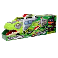 Автовоз-трек «Диногонки», 12 металлических машин, световые и звуковые эффекты Автовоз-трек «Диногонки», 12 металлических машин, световые и звуковые эффекты