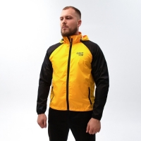 Ветровка ONLYTOP унисекс с сумкой black/yellow, р. 42 Ветровка ONLYTOP унисекс с сумкой black/yellow, р. 42