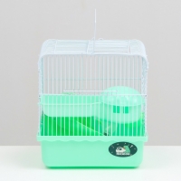 Клетка для грызунов "Пижон", 23 х 17 х 26 см, эмаль, зелёная Клетка для грызунов "Пижон", 23 х 17 х 26 см, эмаль, зелёная