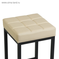 Табурет барный ЛОФТ-2 без спинки, Черный/Молочная рептилия