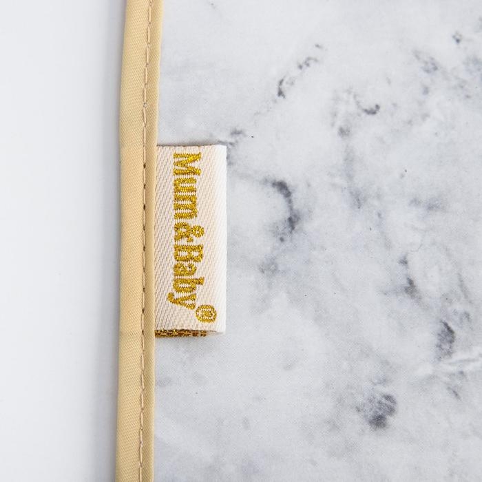 Нагрудник для кормления &laquo;My diamond&raquo; непромокаемый на липучке, с карманом