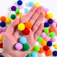 Набор текстильных деталей для декора «Бомбошки», 100 шт., размер 1 шт. — 2 см Набор текстильных деталей для декора «Бомбошки», 100 шт., размер 1 шт. — 2 см