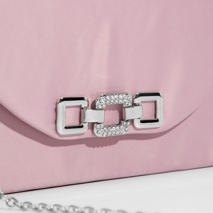 Сумка-клатч на магните, цвет розовый