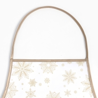 Кух. набор Доляна Снежинки золотые прих.17*17 см, вареж.26*16 см,фарт.70*80 см 100% п/э Кух. набор Доляна Снежинки золотые прих.17*17 см, вареж.26*16 см,фарт.70*80 см 100% п/э