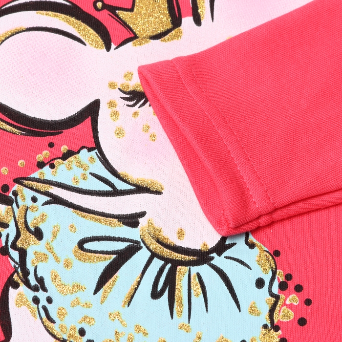 Лонгслив для девочки, цвет малиновый, рост 86 см