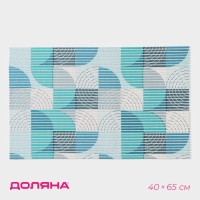 Коврик для дома Доляна «Пауль», 40×65 см, цвет бирюзовый Коврик для дома Доляна «Пауль», 40×65 см, цвет бирюзовый