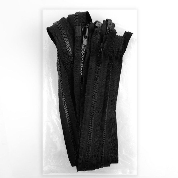 Молния &laquo;Трактор&raquo;, №8, разъёмная, 2 бегунка, замки автомат, 120 см, цвет чёрный, цена за 1 штуку