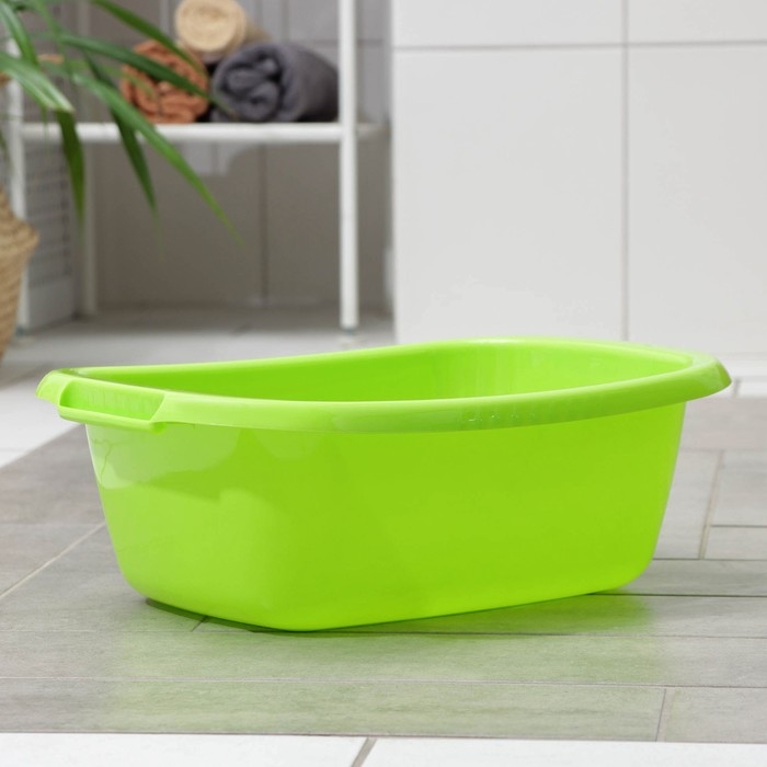 Таз овальный «Водолей», 11 л, цвет салатовый Таз овальный «Водолей», 11 л, цвет салатовый