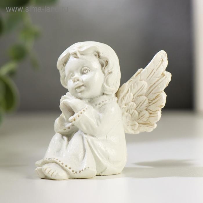 Сувенир полистоун "Белоснежный ангелочек в платье" МИКС 5х4,5х4,5 см