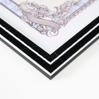 Фоторамка пластик формат А4 "Двойное сечение" чёрная 23,8х32,5х1 см