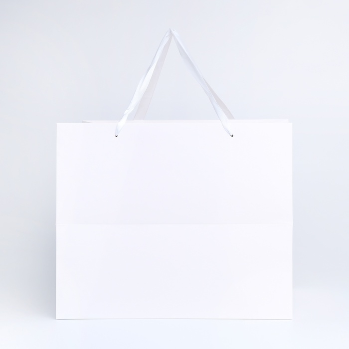 Пакет подарочный с широким дном  35 х 29 х 28 см, белый