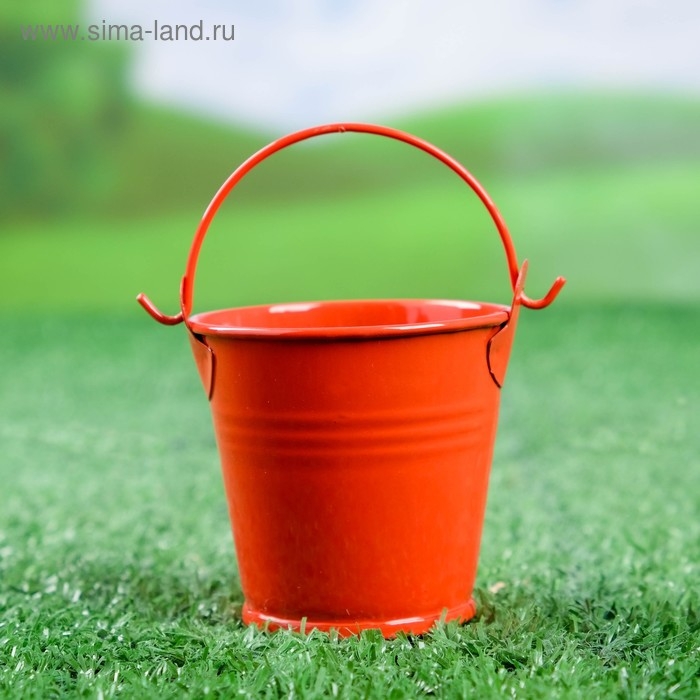 Кашпо Кашпо "Ведерко Томми" красное, 6х6см