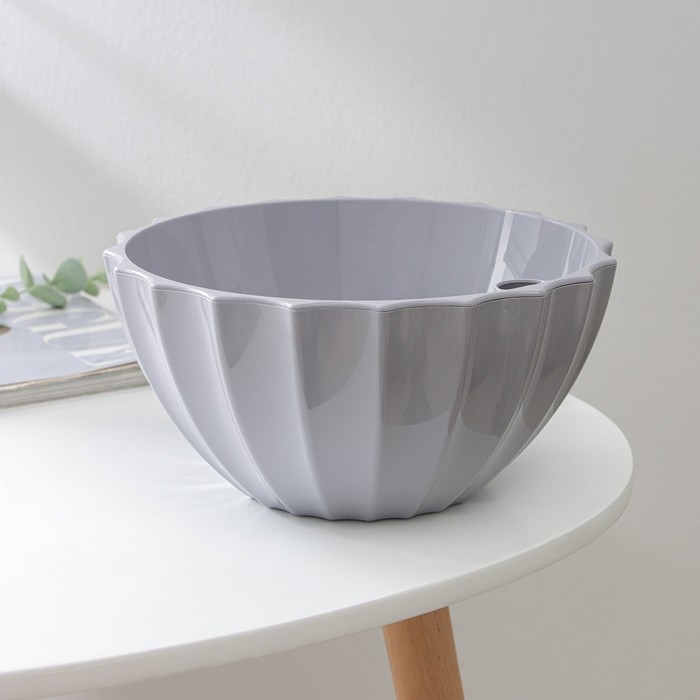 Кашпо для цветов с автополивом «Ракушка», 2,4 л, d=22см, h=10,5 см, цвет серый Кашпо для цветов с автополивом «Ракушка», 2,4 л, d=22см, h=10,5 см, цвет серый