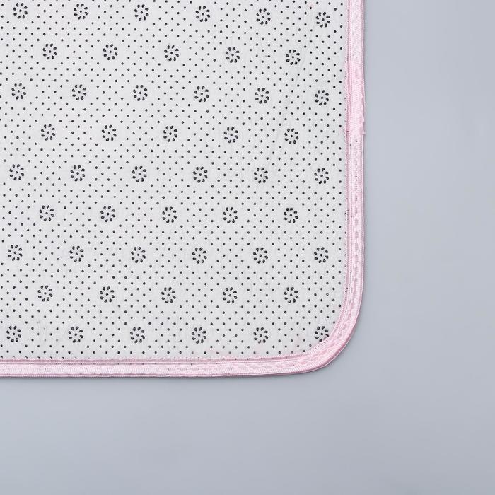 Набор ковриков для ванной и туалета Доляна «Пушистик», 2 шт, 38×40, 40×60 см, цвет розовый Набор ковриков для ванной и туалета Доляна «Пушистик», 2 шт, 38×40, 40×60 см, цвет розовый