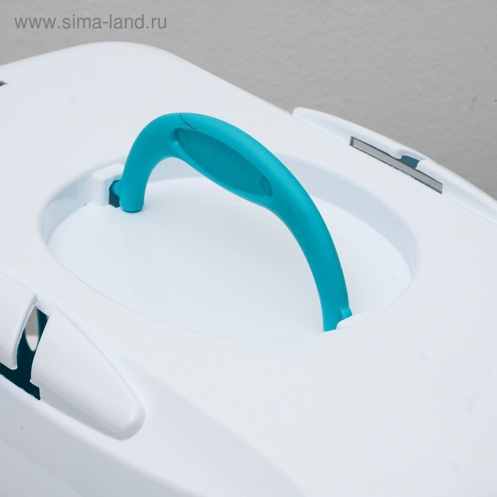 Переноска для животных до 9 кг Переноска для животных до 9 кг "Пижон", металлическая дверь, 43х29х27,5 см, бело-бирюзовая